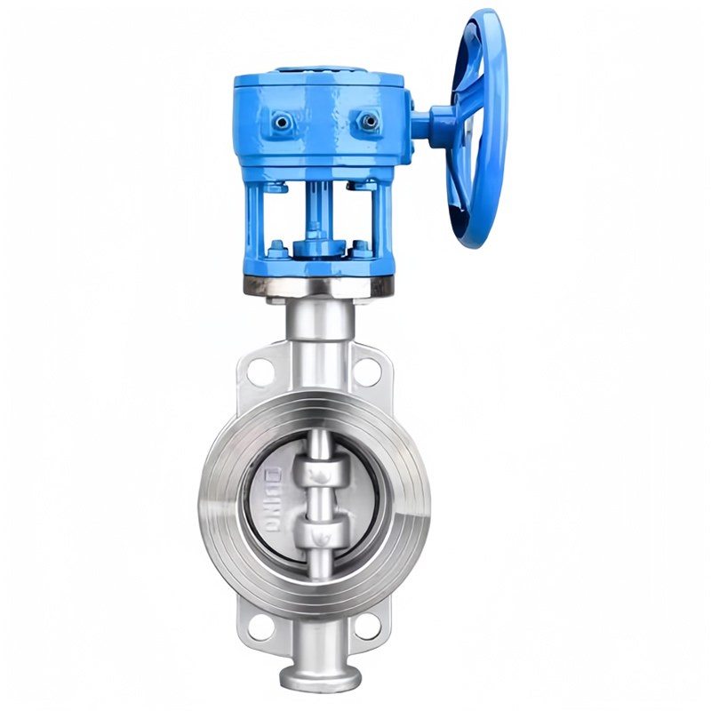 ANSI 150LB Stainless Steel 304 316 JIS 10K Pn10-16 WCB Hard Sealing Worm Wheel Three Eccentric Wafer Butterfly Valve Industrial Water & Eccentric Wafer Type