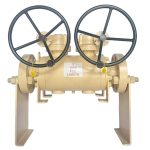 API 6D ASME B16.34 API 607 CE 3” 1500LB F22 Alloy Steel Body 304 Stainless Steel Seat Hard Seated RF Flanged Gear Operated Double Block and Bleed (DBB) Trunnion Mounted Ball Valve