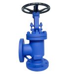 API 602 ASME B16.34 CE 4″ 300LB Carbon Steel WCB Flanged Angle Type Manual Bellows Seal Globe Valve