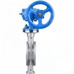 ANSI 150LB Stainless Steel 304 316 JIS 10K Pn10-16 WCB Hard Sealing Worm Wheel Three Eccentric Wafer Butterfly Valve Industrial Water & Eccentric Wafer Type