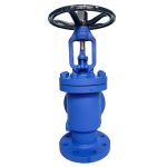 API 602 ASME B16.34 CE 4″ 300LB Carbon Steel WCB Flanged Angle Type Manual Bellows Seal Globe Valve