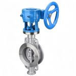 ANSI 150LB Stainless Steel 304 316 JIS 10K Pn10-16 WCB Hard Sealing Worm Wheel Three Eccentric Wafer Butterfly Valve Industrial Water & Eccentric Wafer Type