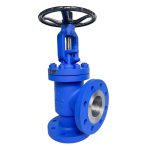 API 602 ASME B16.34 CE 4″ 300LB Carbon Steel WCB Flanged Angle Type Manual Bellows Seal Globe Valve